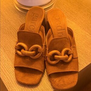 Pedro Garcia Women's Brown Suede Mules